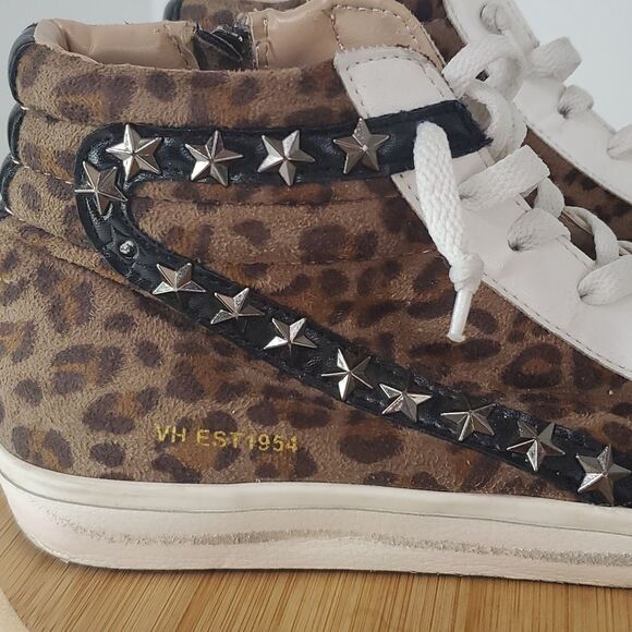 Vintage Havana Dina High-Top Sneaker Leopard Print Studded Women's 7.5 - Picture 2 of 13